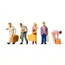 5 passagers à la gare - Preiser 10670 - HO 1/87
