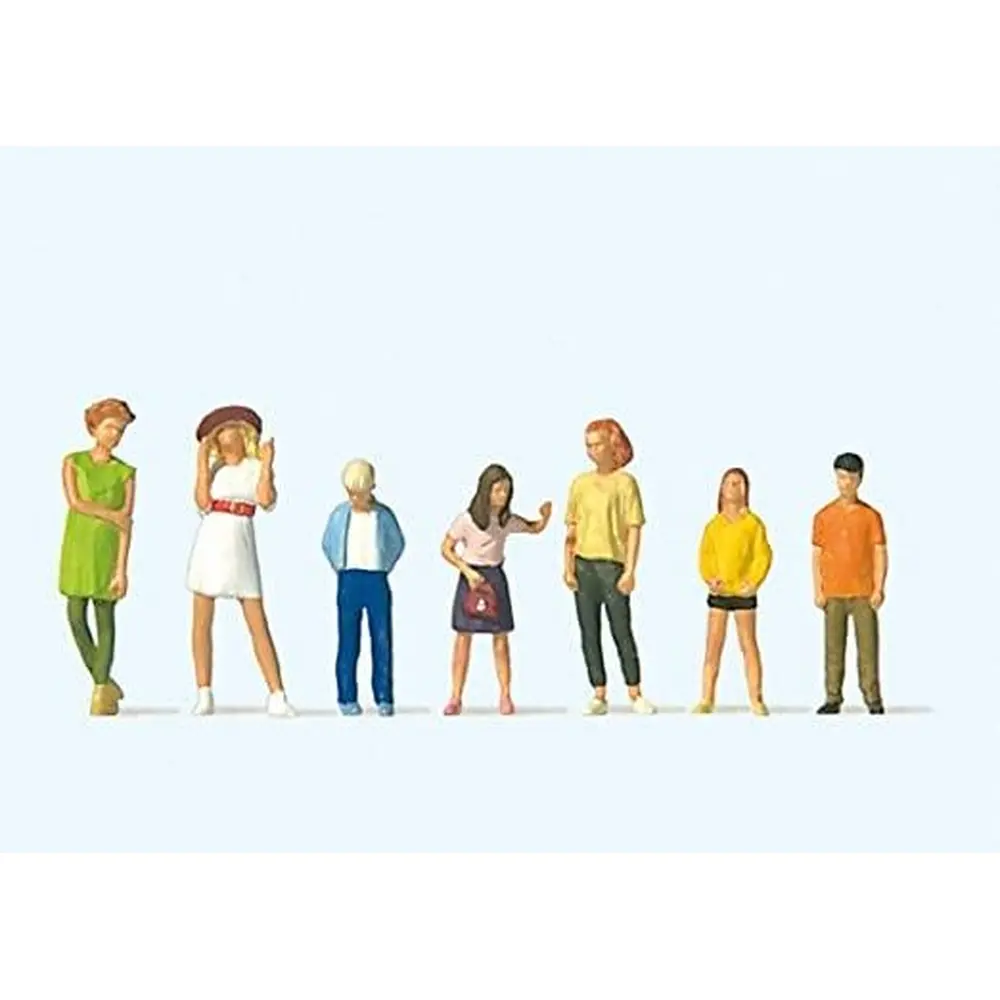 Lot de 7 personnages adolescents -  Preiser 10698 - HO  1/87