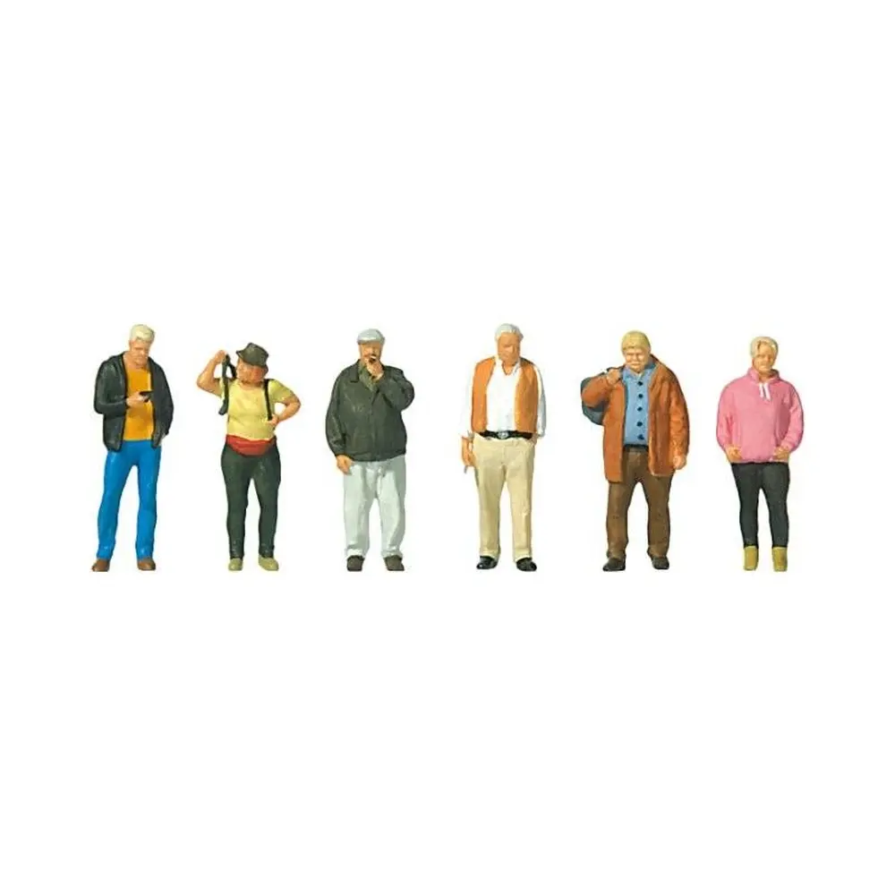 Lot de 6 personnages citadins passant Preiser 10724 - HO : 1/87