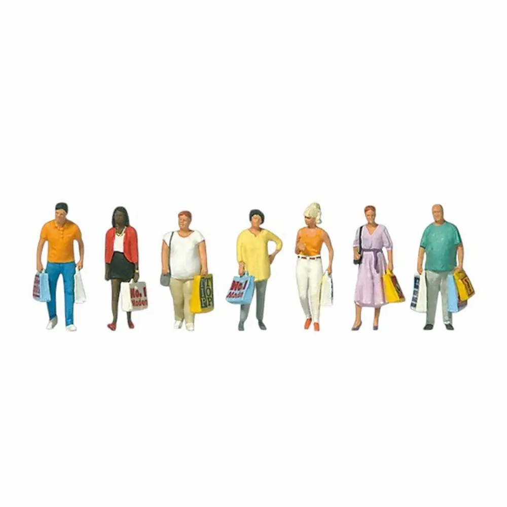 Personnages en shopping - Preiser 10737 - HO 1/87