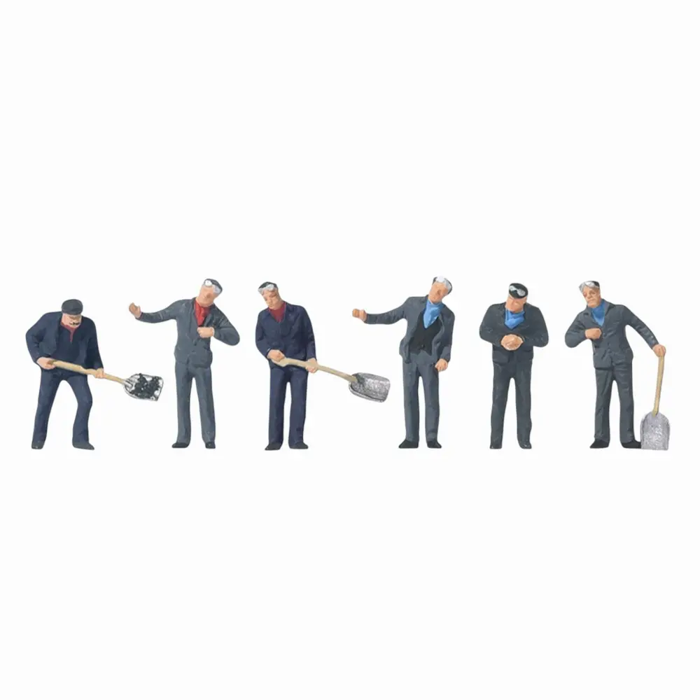 6 Conducteurs / chauffeurs français - Preiser 10788 - HO 1/87 - Ep III