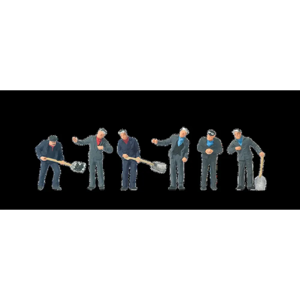 6 Conducteurs / chauffeurs locomotive française PREISER 10788 HO 1/87 - Ep III