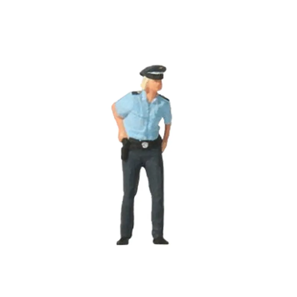 Policière en uniforme bleu et képi PREISER 28237 - HO 1/87