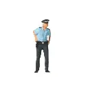 Policière en uniforme bleu et képi PREISER 28237 - HO 1/87