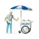 Figurine Marchand de glace ambulant PREISER 29116 - HO 1:87