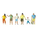 Passants en tenue d'été - Figurine - PREISER 10672 - Échelle HO 1/87