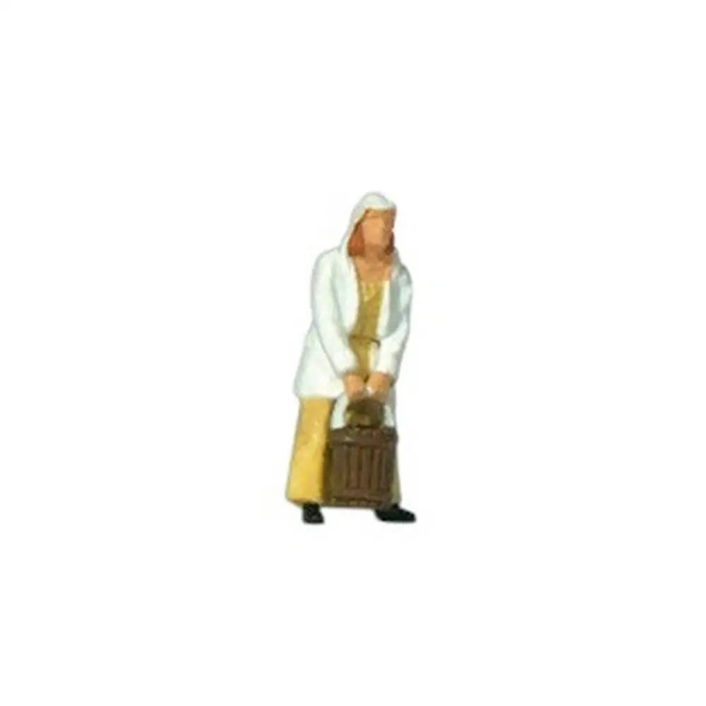 Femme corvée d'eau médiéval - Preiser 28221 - HO 1/87
