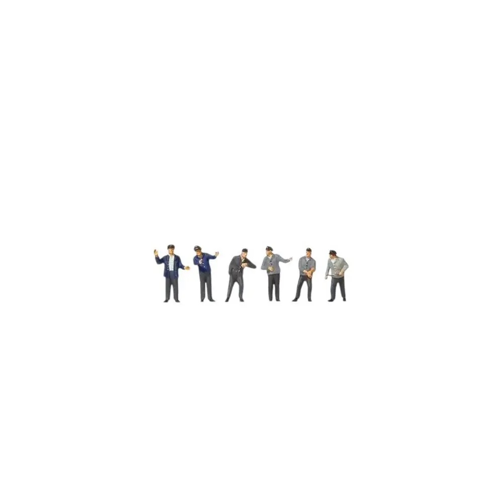 6 personnages "Conducteurs et Mécaniciens" - Preiser 79321 - HO 1/87