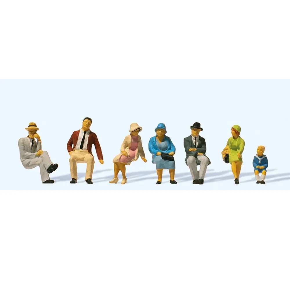 Passagers assis - Preiser 12444 - HO 1/87