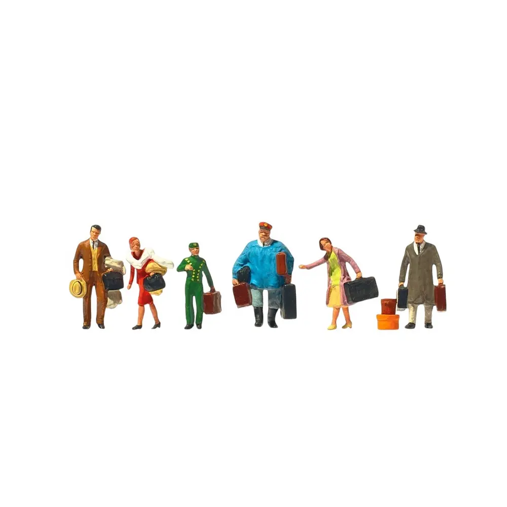 6 voyageurs - Preiser 12445 - HO 1/87