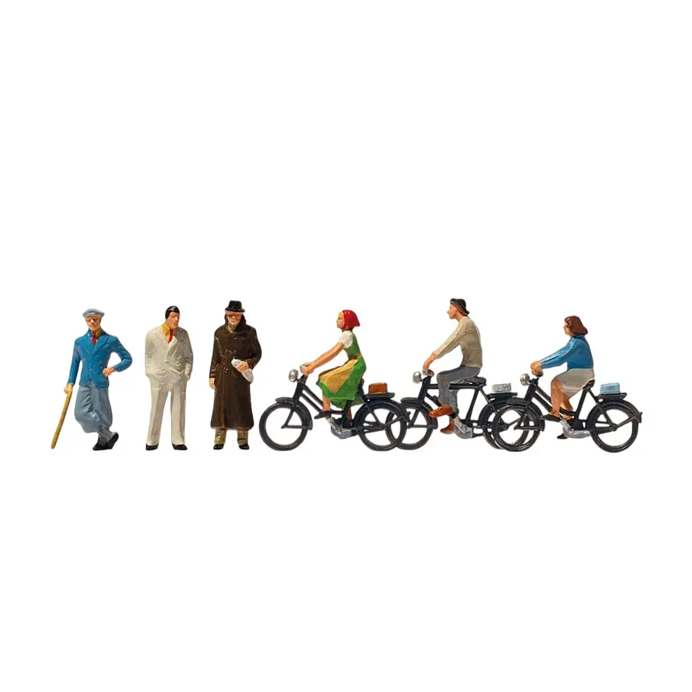Passants et cyclistes - Preiser 12484 - HO 1/87
