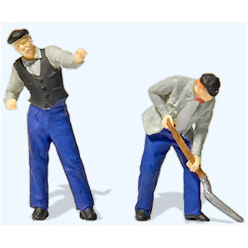 Conducteur avec chargeur charbon - Preiser 28276 - HO 1/87