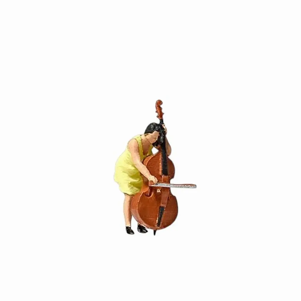 Musicien avec contrebasse - Preiser 28273 - HO 1/87