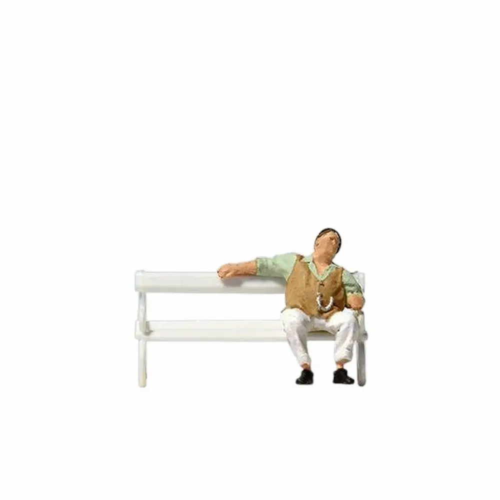 Homme assis sur un banc - Preiser 28274 - HO 1/87