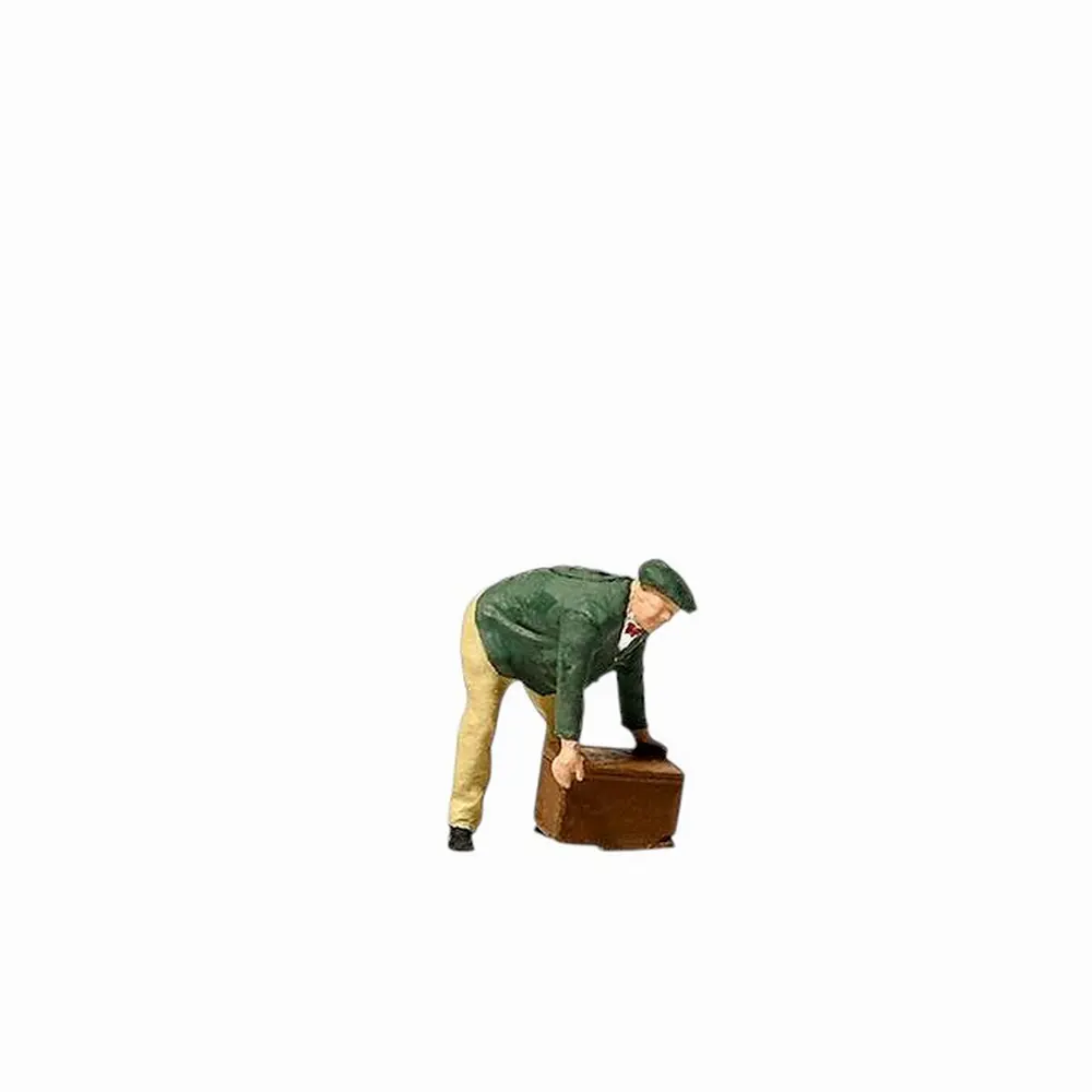 Homme soulevant une caisse - Preiser 28275 - HO 1/87