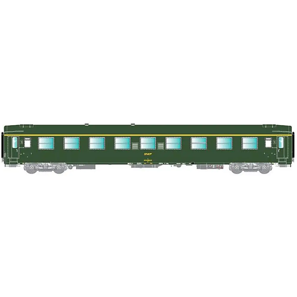 Voiture UIC 1ère classe verte "PARIS MASSENA - SUD OUEST" R37 HO42079 | SNCF HO 1/87 Ep IV