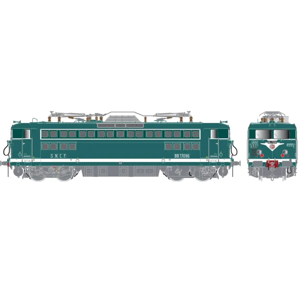Locomotive Électrique BB 17096 - R37 HO 41084D - HO 1/87 - SNCF - EP IV - Digitale