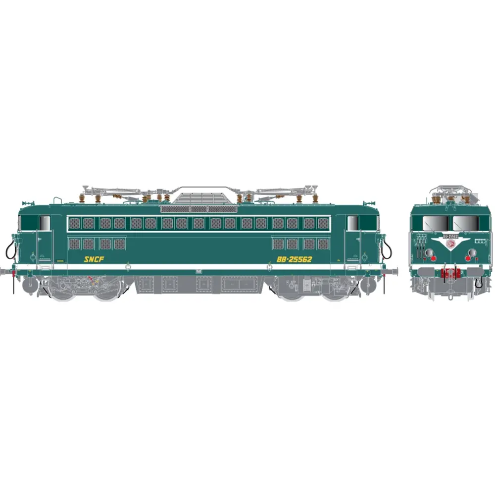Locomotive Électrique BB 25562 - R37 HO 41086D - HO 1/87 - SNCF - EP IV - Digitale