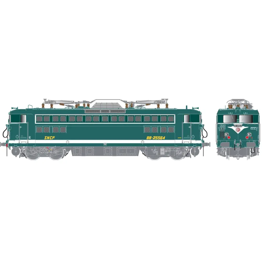 Locomotive Électrique BB 25564 - R37 HO 41087D - HO 1/87 - SNCF - EP IV - Digitale