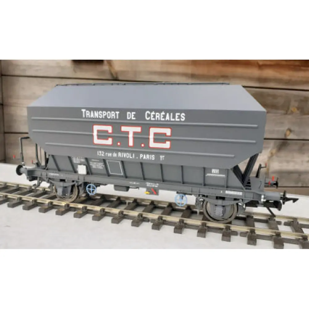 Wagon céréalier B. Richard CTC gris foncé - Rail 43 433012/3 - O 1/43 - SNCF - Ep III - 2R