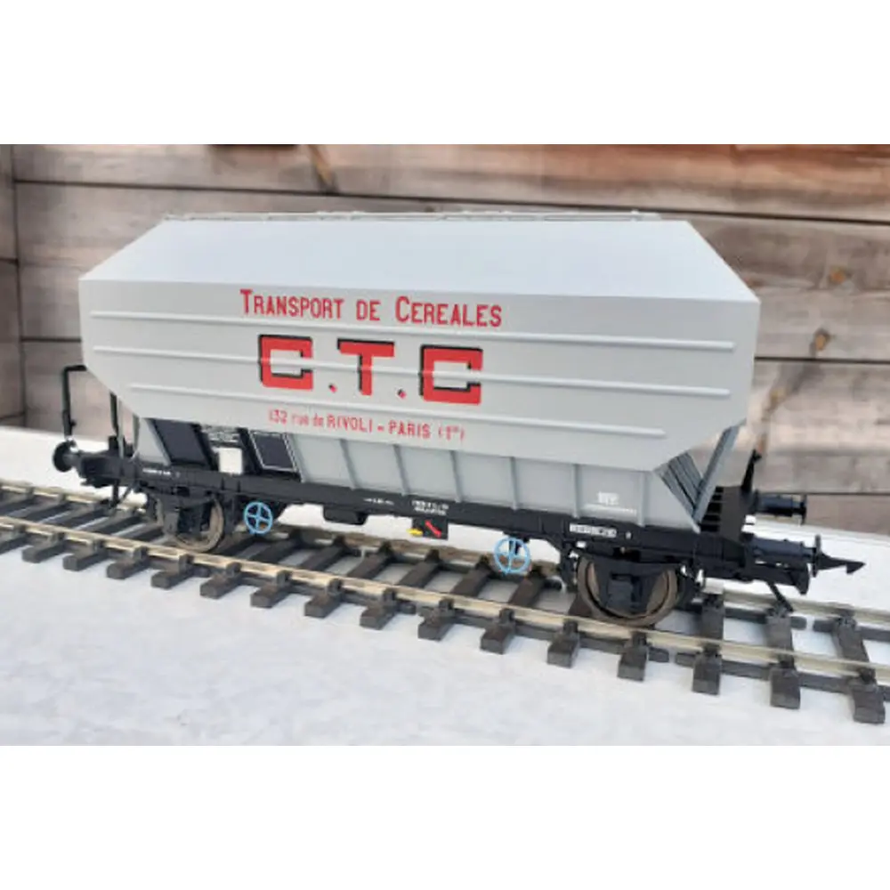 Wagon céréalier B. Richard CTC gris moyen - Rail 43 433021/3 - O 1/43 - SNCF - Ep III - 2R