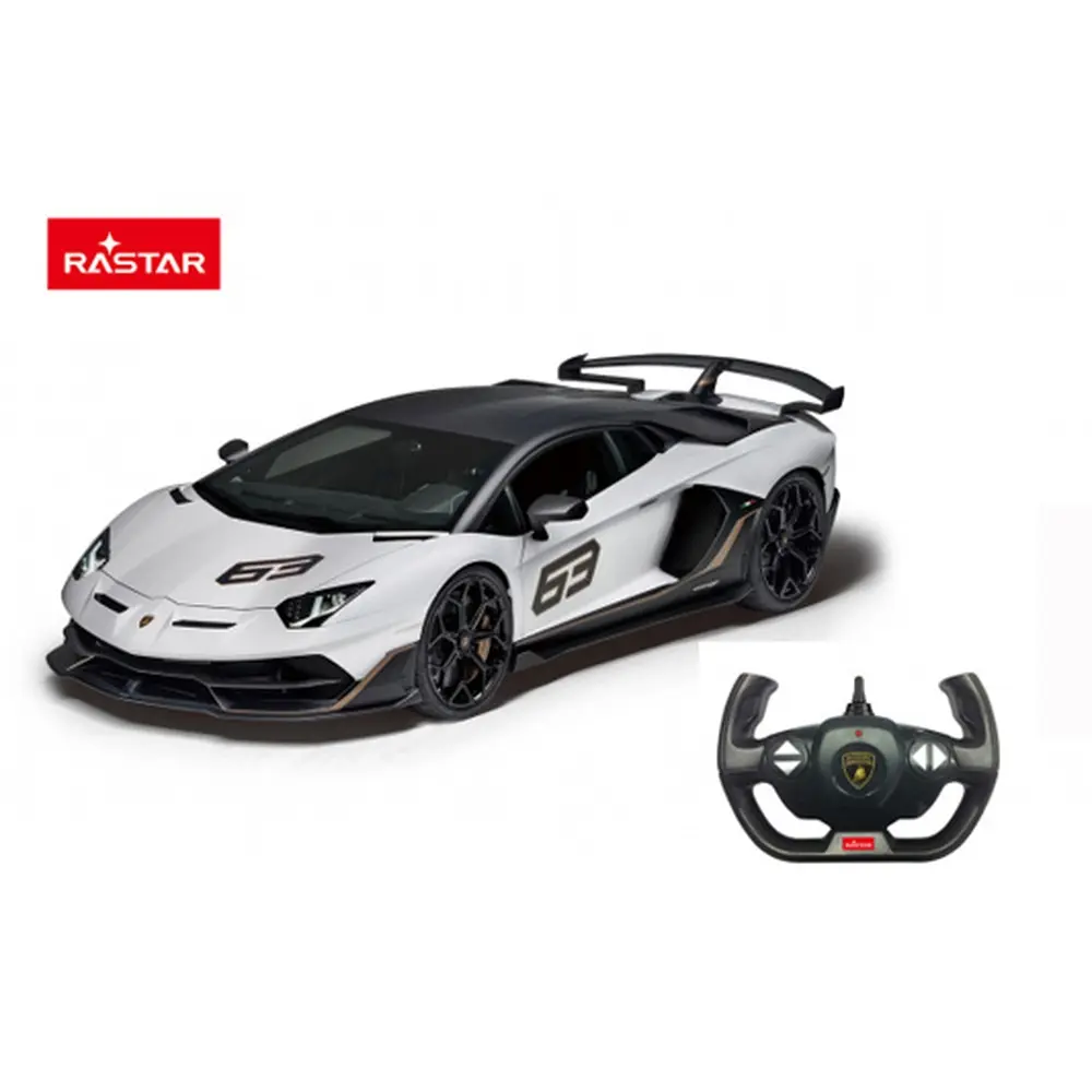 Voiture électrique - Lamborghini Aventador SVJ Blanche RTR - RASTAR RS96010 - 1/14