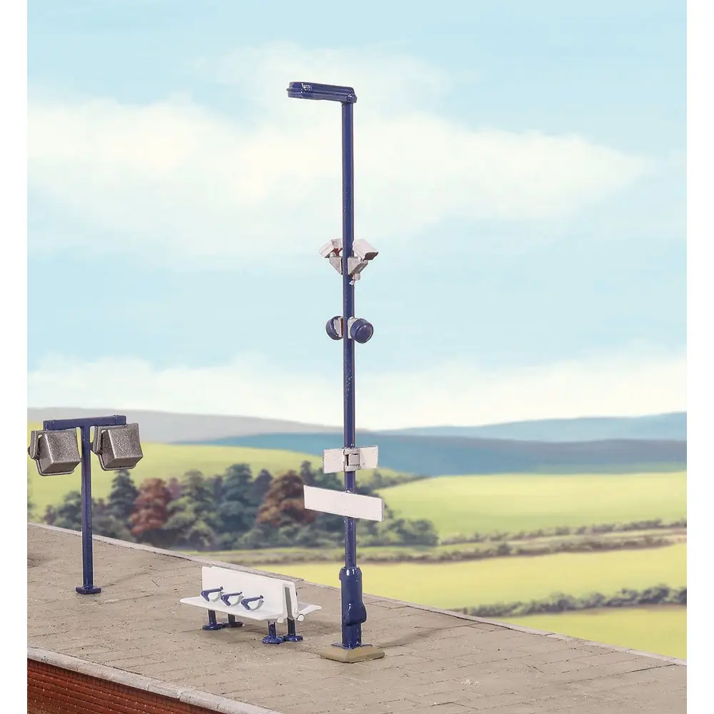 5 lampadaires à plate-forme modernes - Ratio T457 - HO/OO