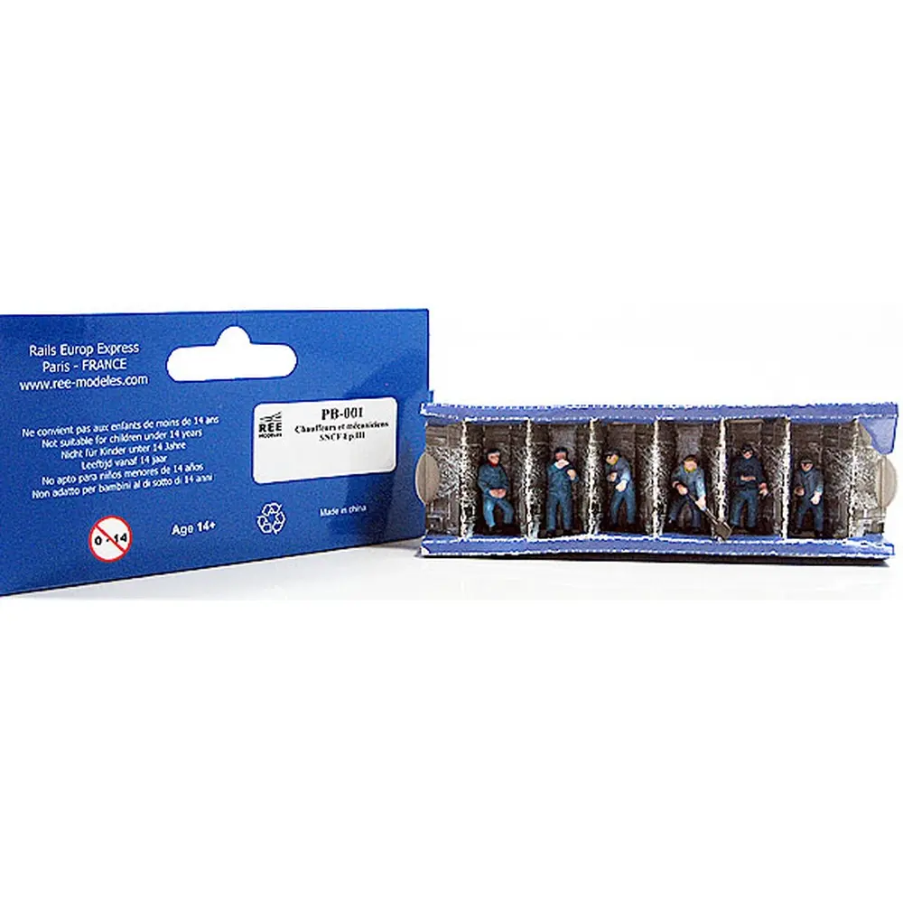 Chauffeurs et mécaniciens époque vapeur, 6 pièces série 1