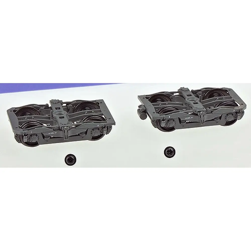 Set de 2 bogies Y24, 4 boites SKF, gris ardoise, 1 dynamo type 2