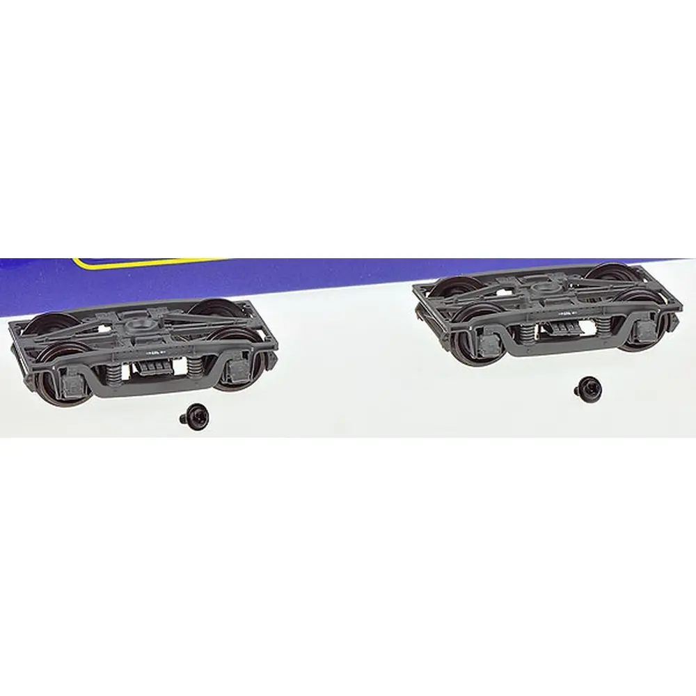 Set de 2 bogies Y2, 4 boites à coussinet, gris ardoise