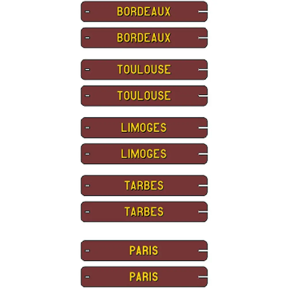 Set de 10 plaques itinéraires voitures postales SUD-OUEST