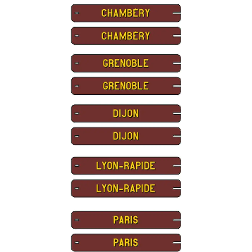 Set de 10 plaques délavées itinéraires voitures postales SUD-EST