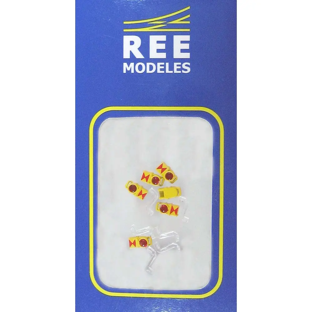Set de 6 lanternes fin de convoi livrées jaune