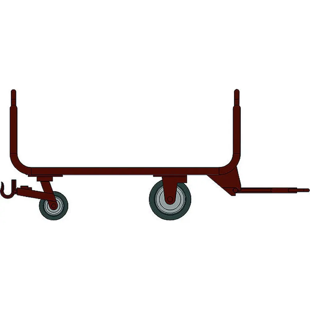 Set de 4 chariots poste tubes verts / bruns + marquages PTT