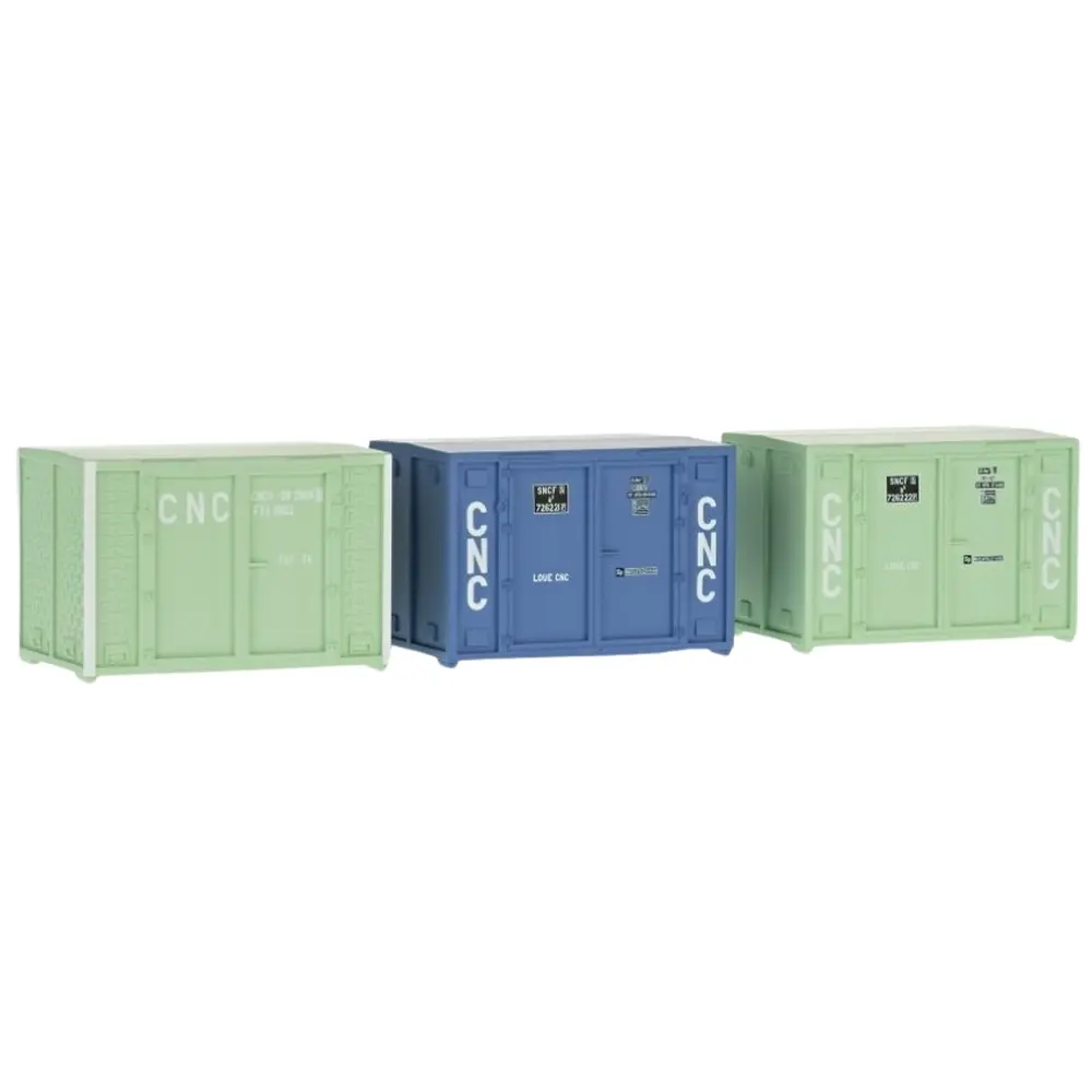 Set de 3 containers Cadres 72 CNC - REE Modèles XB035 - HO 1/87