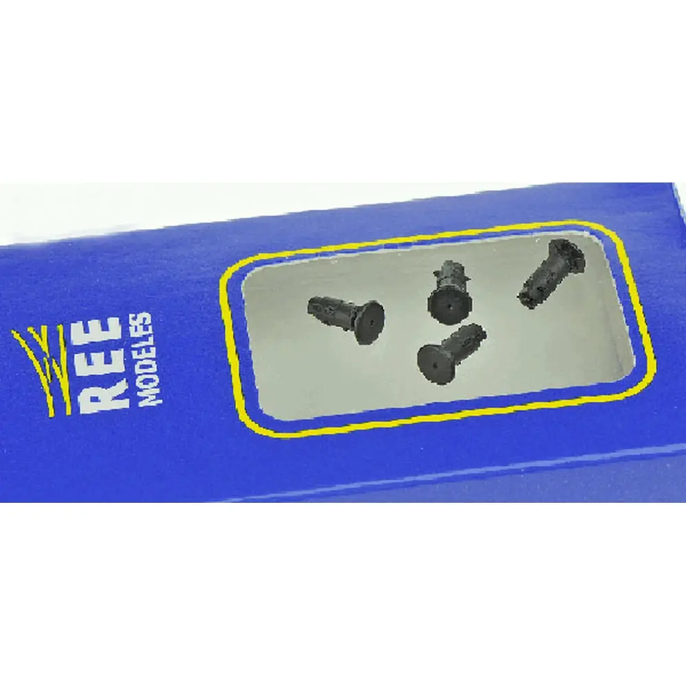 Set de 4 tampons avec ressorts fonctionnels pour wagon OCEM