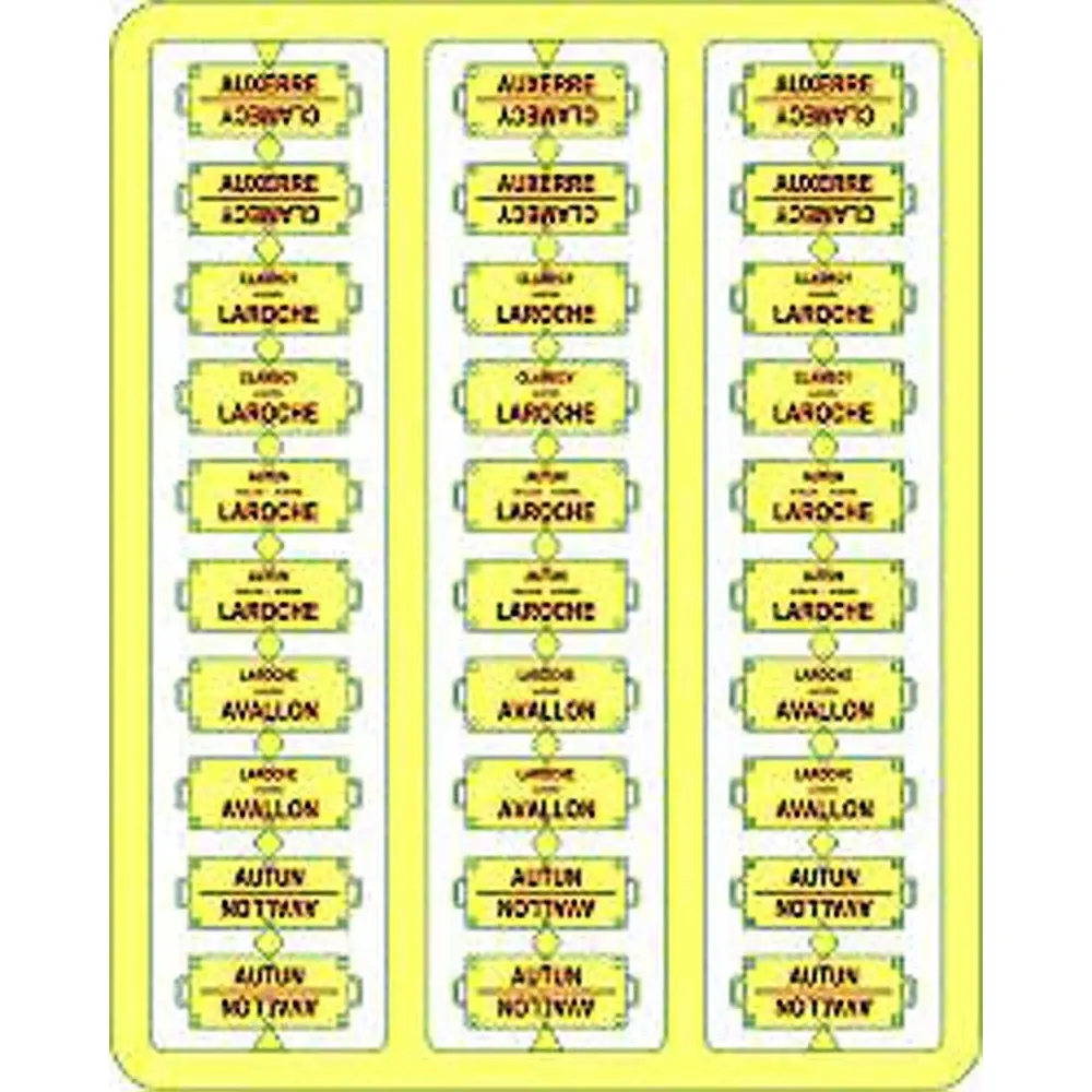 Plaques Itinéraires lettres rouges SUD- EST