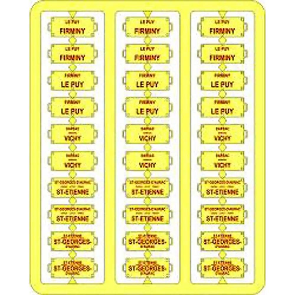 Plaques Itinéraires lettres rouges SUD- EST