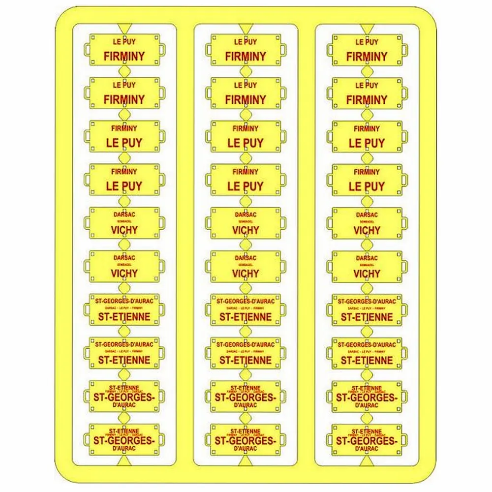 Plaques Itinéraires lettres rouges SUD- EST