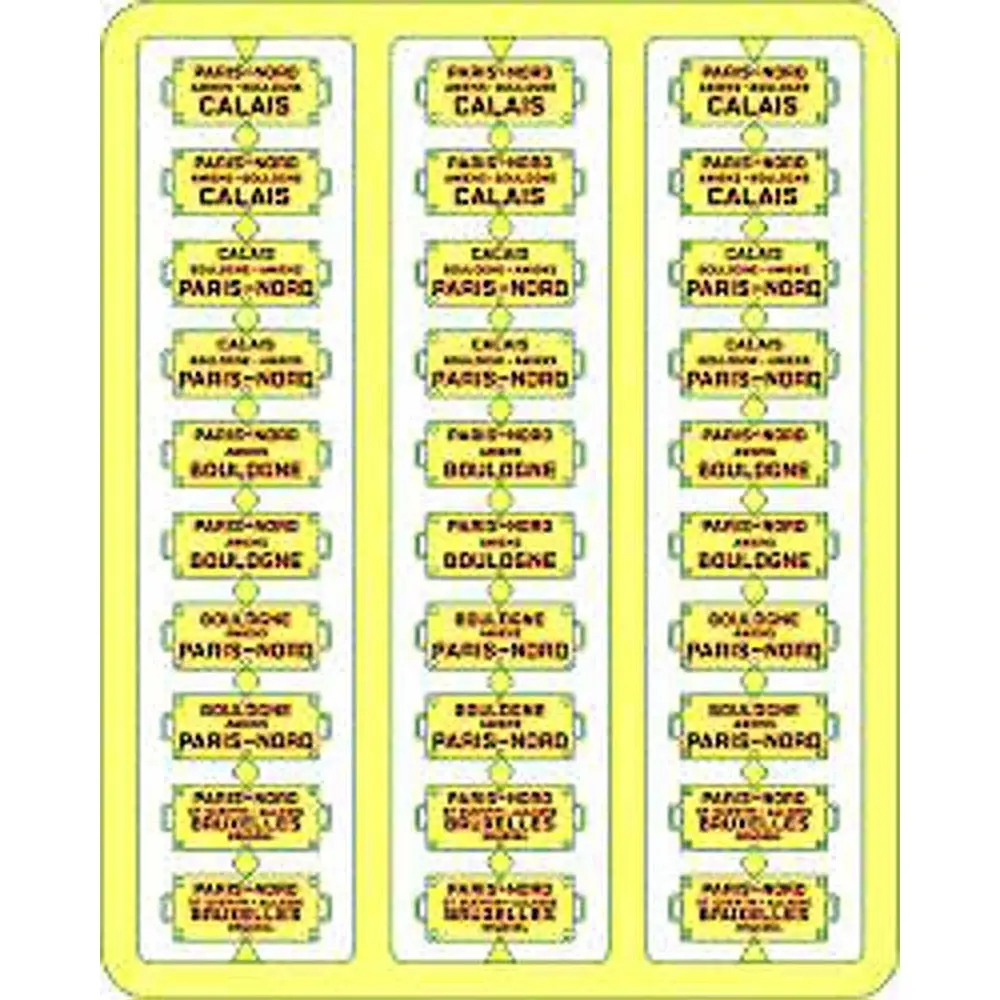 Plaques Itinéraires lettres rouges NORD