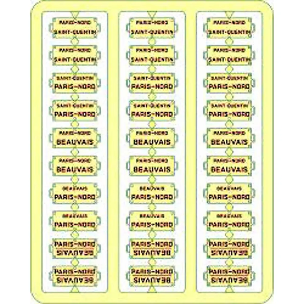 Plaques Itinéraires lettres rouges NORD