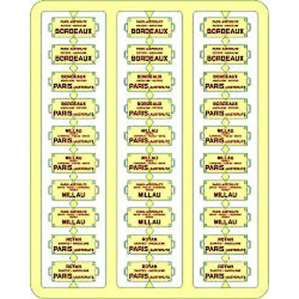 Plaques Itinéraires lettres rouges SUD - OUEST