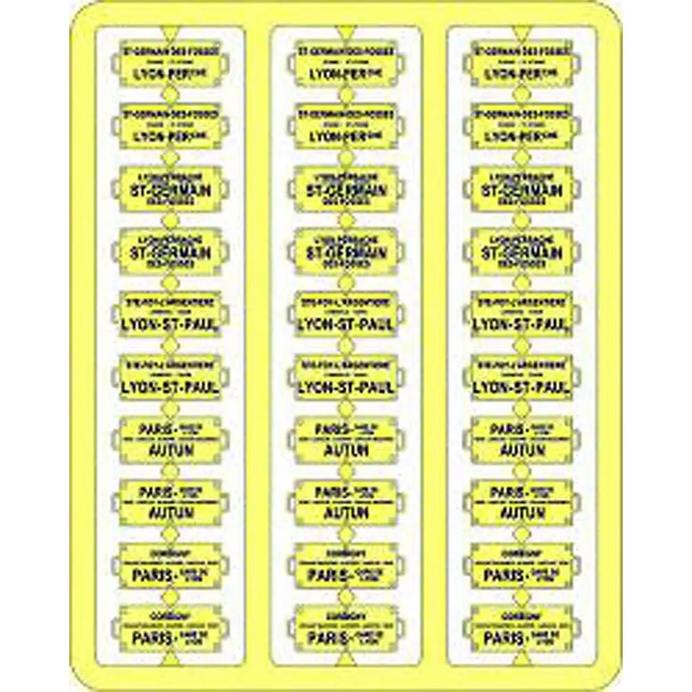 Plaques Itinéraires lettres rouges SUD - EST