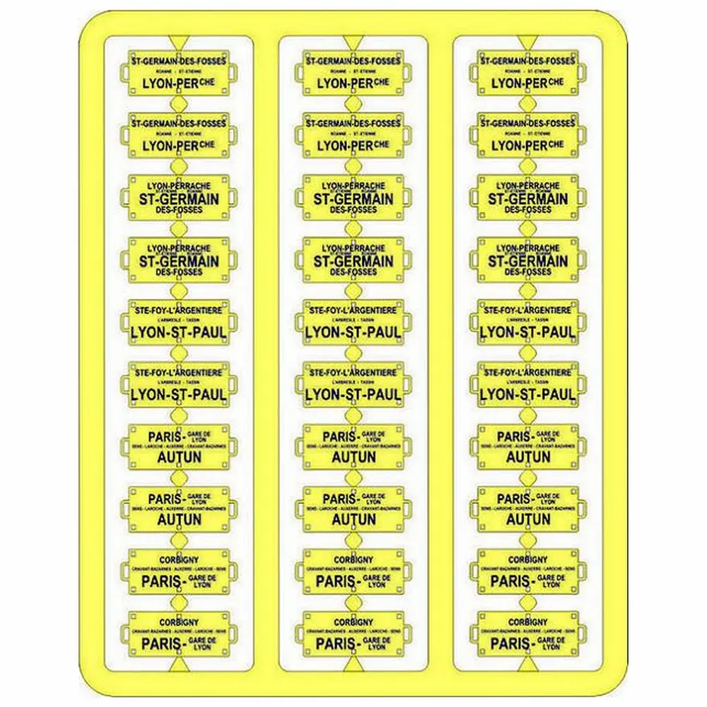 Plaques Itinéraires lettres rouges SUD - EST