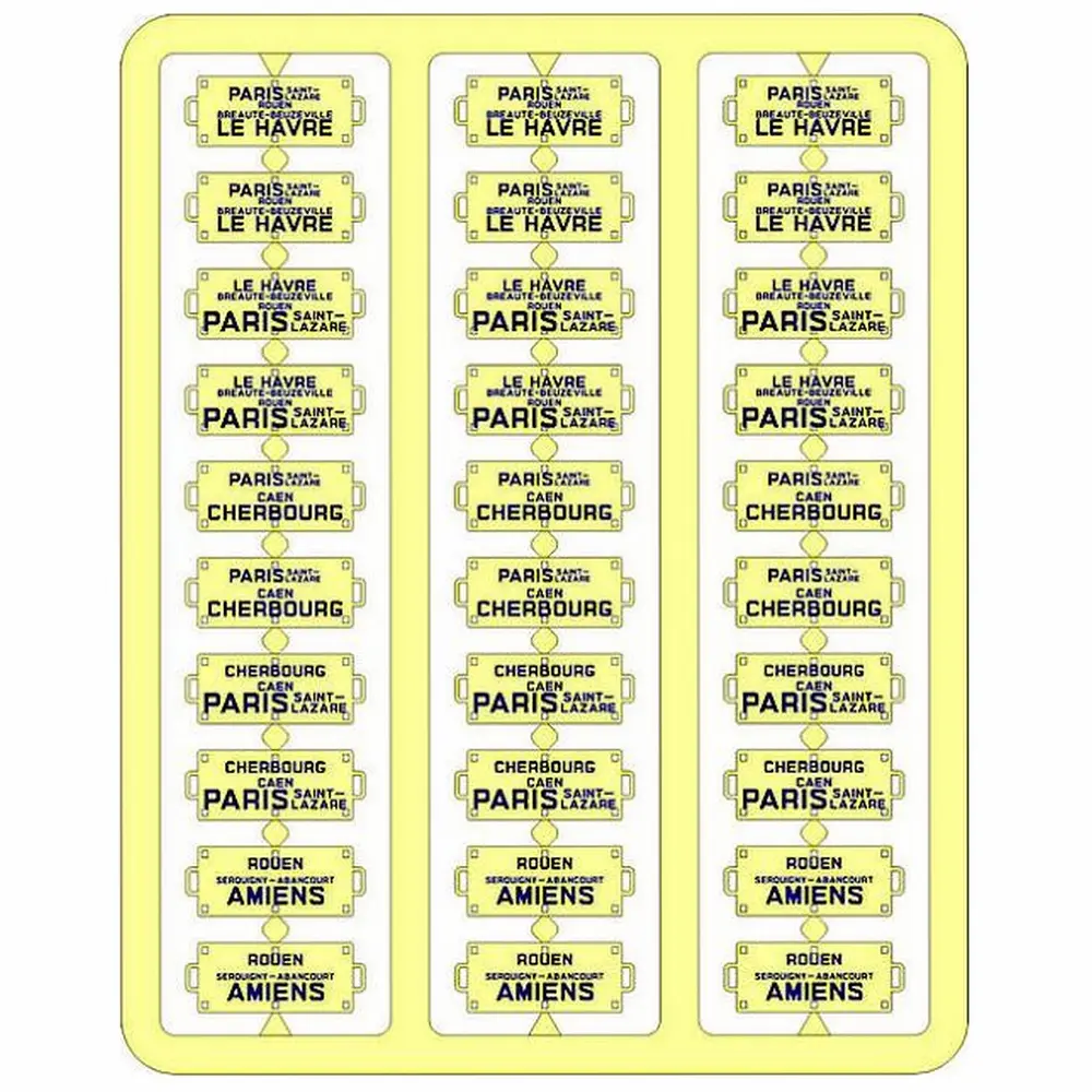 Plaques Itinéraires lettres rouges OUEST