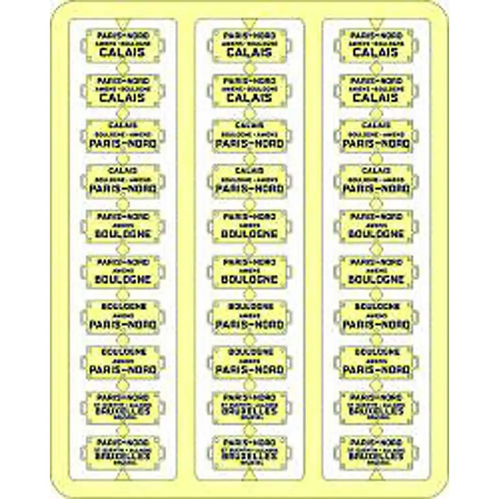 Plaques Itinéraires lettres rouges NORD