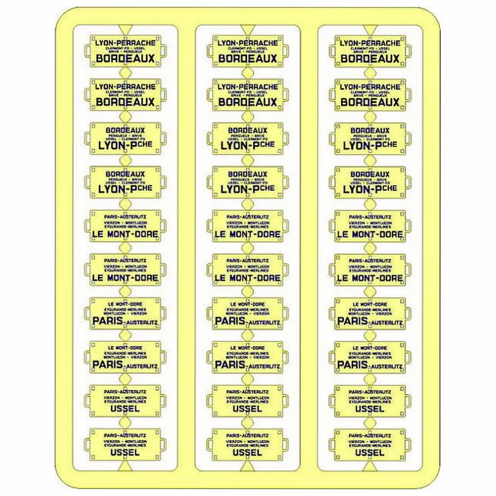 Plaques Itinéraires lettres bleues SUD - OUEST