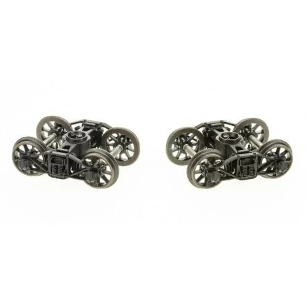 Set de 2 bogies Diamond TP noirs, roues à rayons