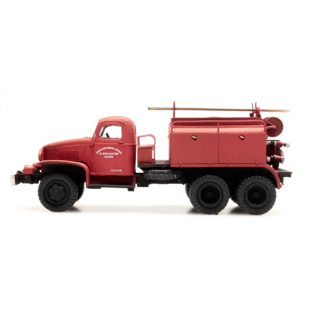 Camion de Pompier GMC "ROUEN" - REE MODÈLES CB-077 - HO 1/87 - Rouge