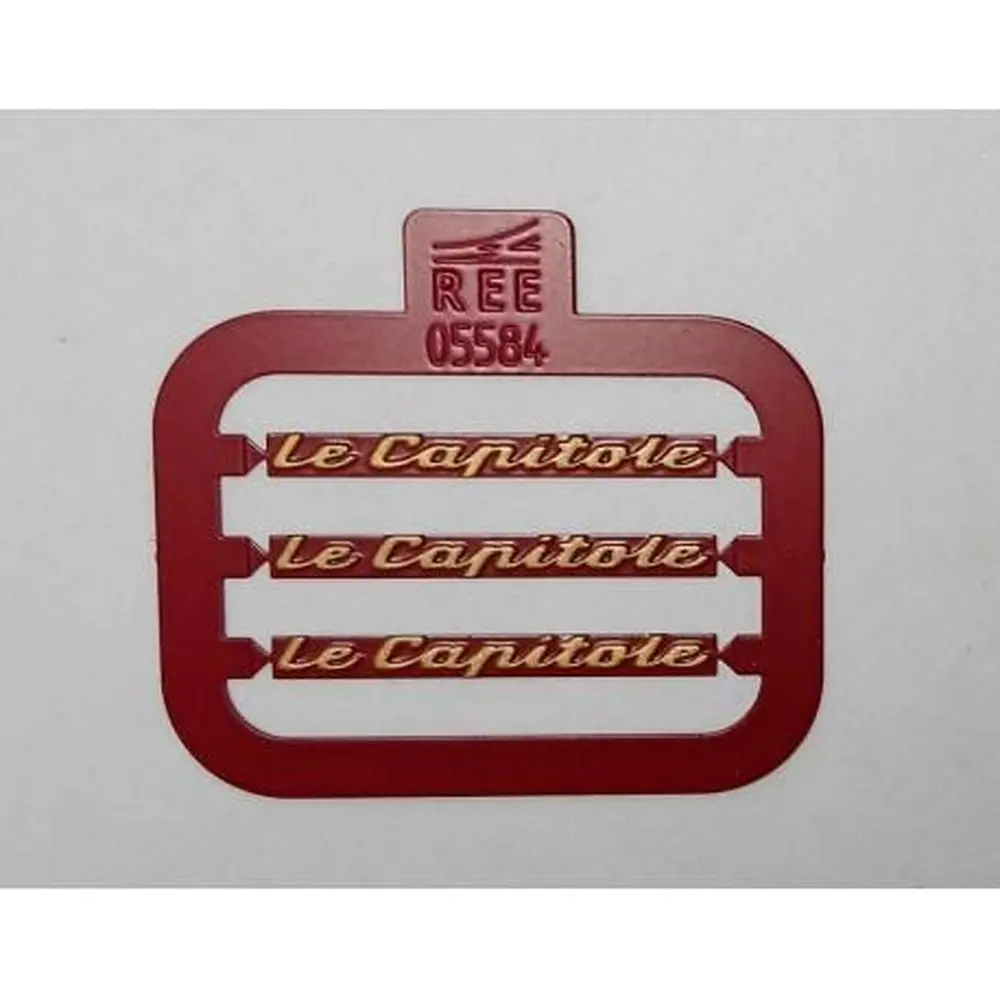 Plaque LE CAPITOLE - 6 pièces (Pour 3 Voitures UIC)